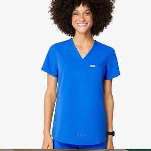 FIGS Catarina One Pocket Scrub Top Royal Blue